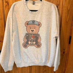 Meg Ann Com X-Ray (radiology) teddy bear sweatshirt (Lg)